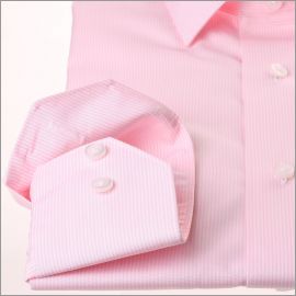 Camisa a rayas rosa y blanco