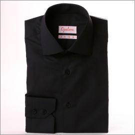 Black poplin shirt