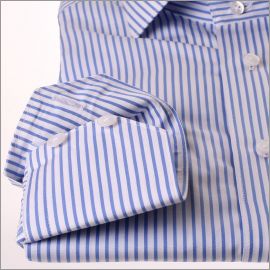 Blue and white striped shirt