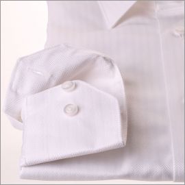 White herringbone shirt