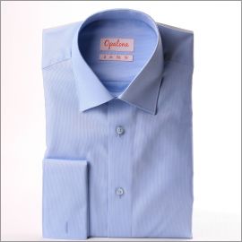 Light blue oxford french cuff shirt