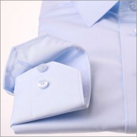 Chemise bleu clair tissu popeline