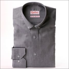 Botón abajo camisa gris