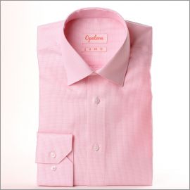 Chemise nattée rose