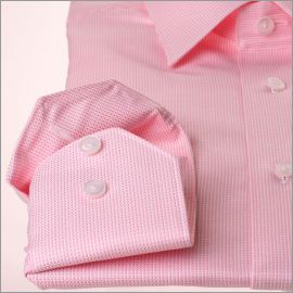 Chemise nattée rose