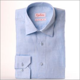 Chemise bleu ciel en lin