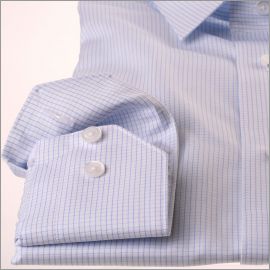 Checkered sky blue shirt