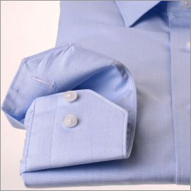 Camisa fil à fil azul claro