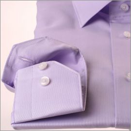 Chemise parme tissu Pin Point