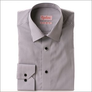 White shirt with grey stripes