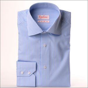 LIght blue checkered shirt