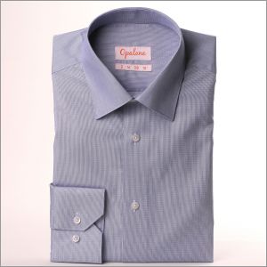 Camisa de gabardina azul oscuro