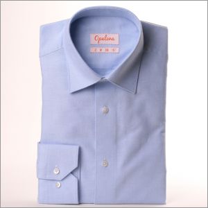Camisa azul claro en algodón cepillado