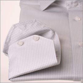 Camisa a cuadros gris