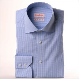 Camisa de algodón azul claro