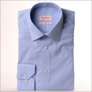 Camisa de algodón azul claro