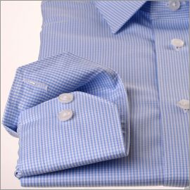 Camisa de algodón azul claro