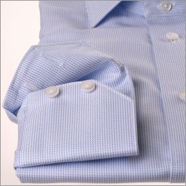 White and light blue natté shirt