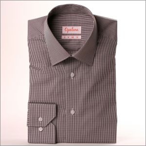 Brown gingham shirt