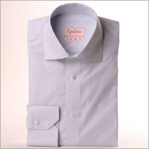 Camisa con finas rayas azul