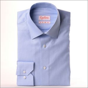 Small  light blue square pattern shirt