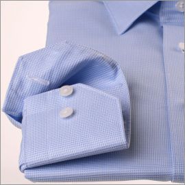 Small  light blue square pattern shirt