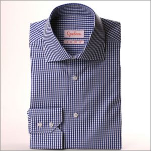 Camisa a cuadros azul marino