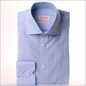 Chemise bleu clair à carreaux Prince de Galles