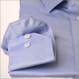 Chemise fin oxford bleu gris