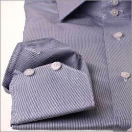 Camisa de gabardina azul oscuro