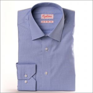 Blue and light blue houndstooth shirt