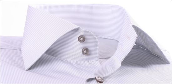 Chemise à fines rayures grises et blanches