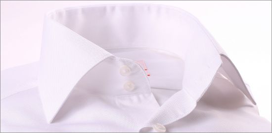 Camisa blanca con pu os de tela oxford