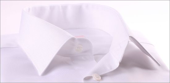 White twill french cuff shirt