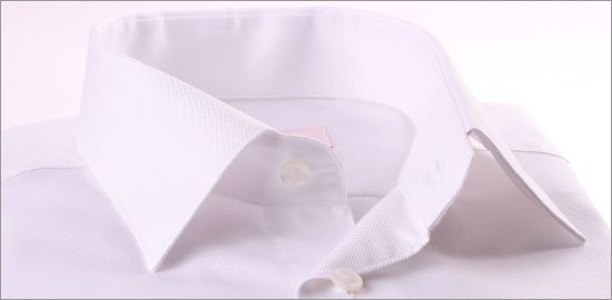 Blanco oxford camisa de tela