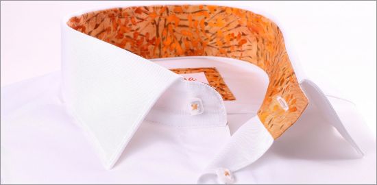 White shirt sales with orange