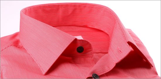 Red with thin white stripes shirt 