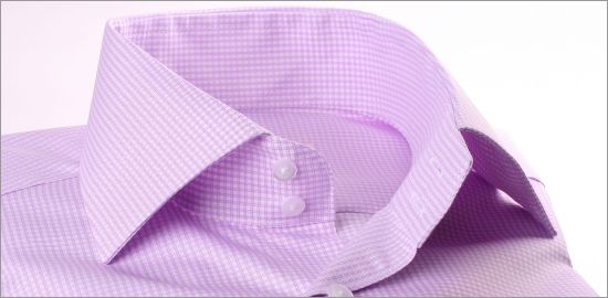 White and lilac gingham shirt