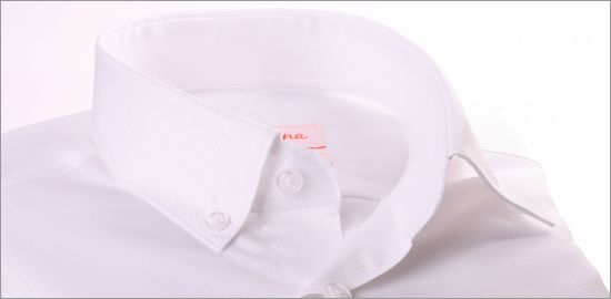 Witte oxford overhemd met een button down kraag