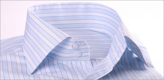 White shirt with blue stripes
