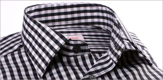 Black and white checkered shirt