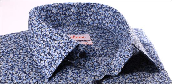 Chemise en tissu Liberty bleu