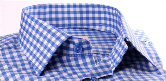Blue and white checkered shirt