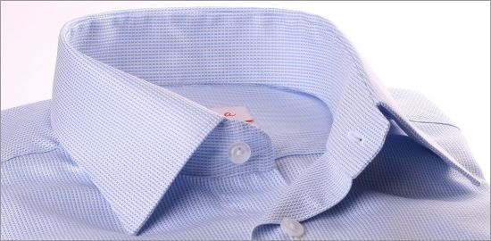 White and light blue natté shirt