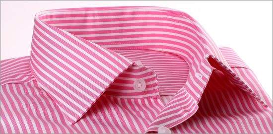 Deep pink and white striped shirt
