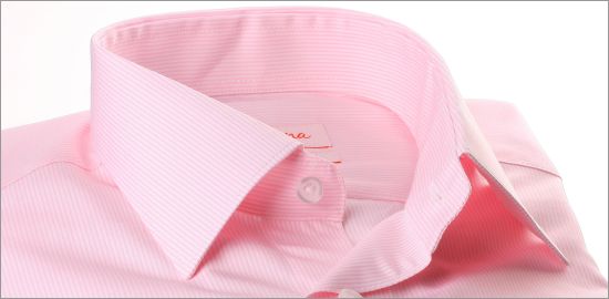 Camisa a rayas rosa y blanco