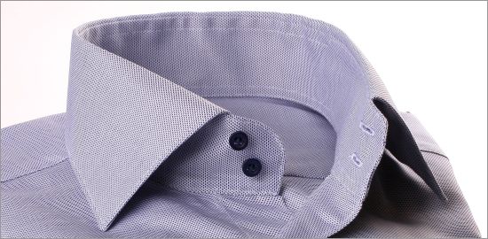 Dunkelblau und weiß Natté Stoff Shirt