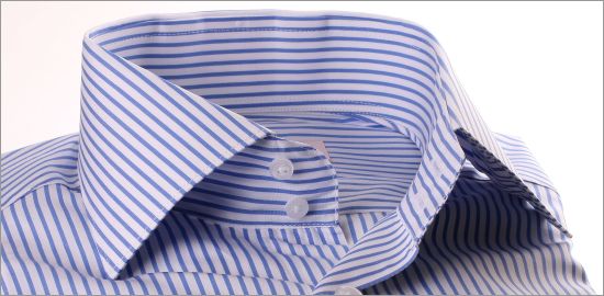 Blue and white striped shirt