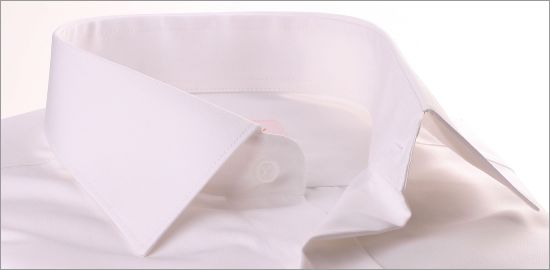 White poplin french cuff shirt with a covered placket