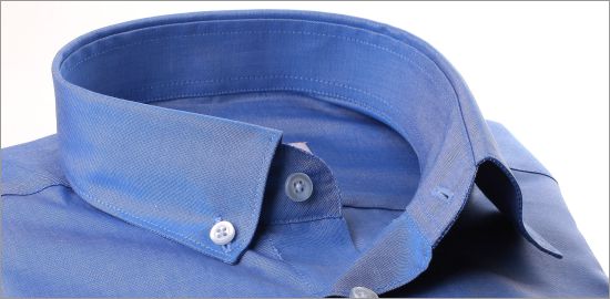 Medium blauw button down overhemd